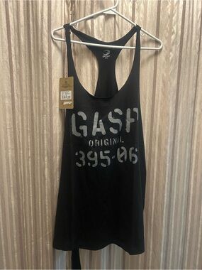 GASP Men’s Original Stringer Tank Top Black, Size XXL
